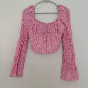 Nordstrom Pink Striped Women's Top